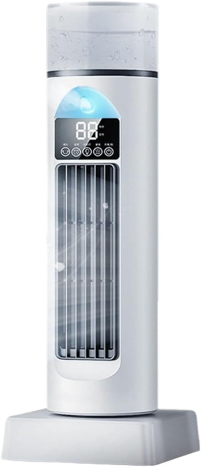 Tower air cooler with water tank