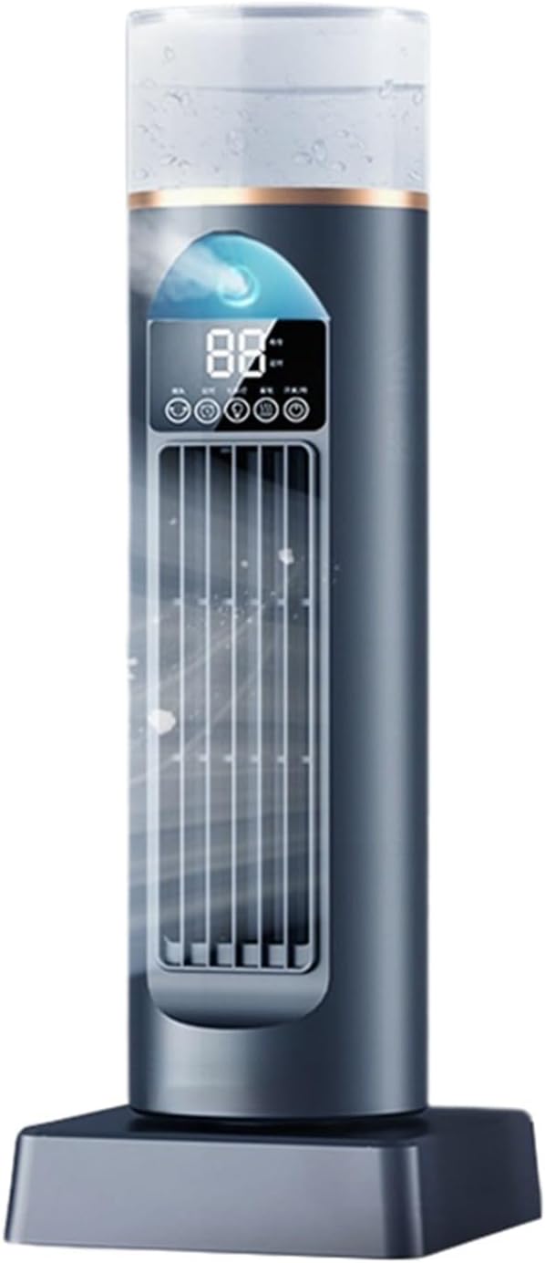 Tower air cooler with water tank