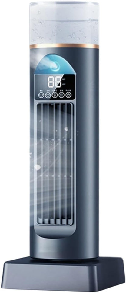 Tower air cooler with water tank