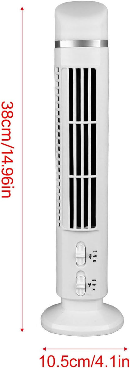 Tower fan with lamp