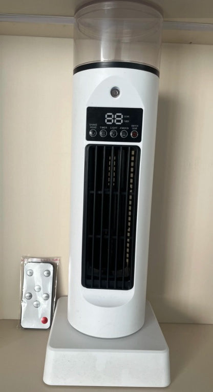 Tower air cooler with water tank